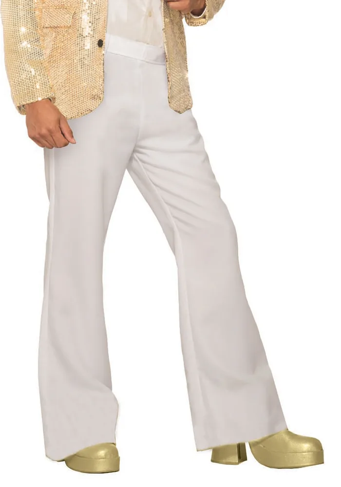 Adults White Disco Bell Bottoms Costume