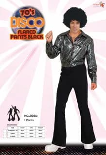 Adults Black Disco Bell Bottoms Costume