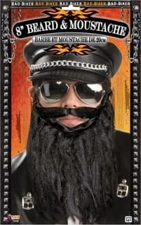 Bad Biker Fake Beard & Moustache