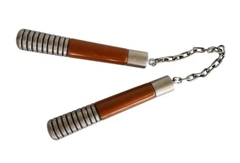 Silver & Brown Nunchucks Prop (65cm)