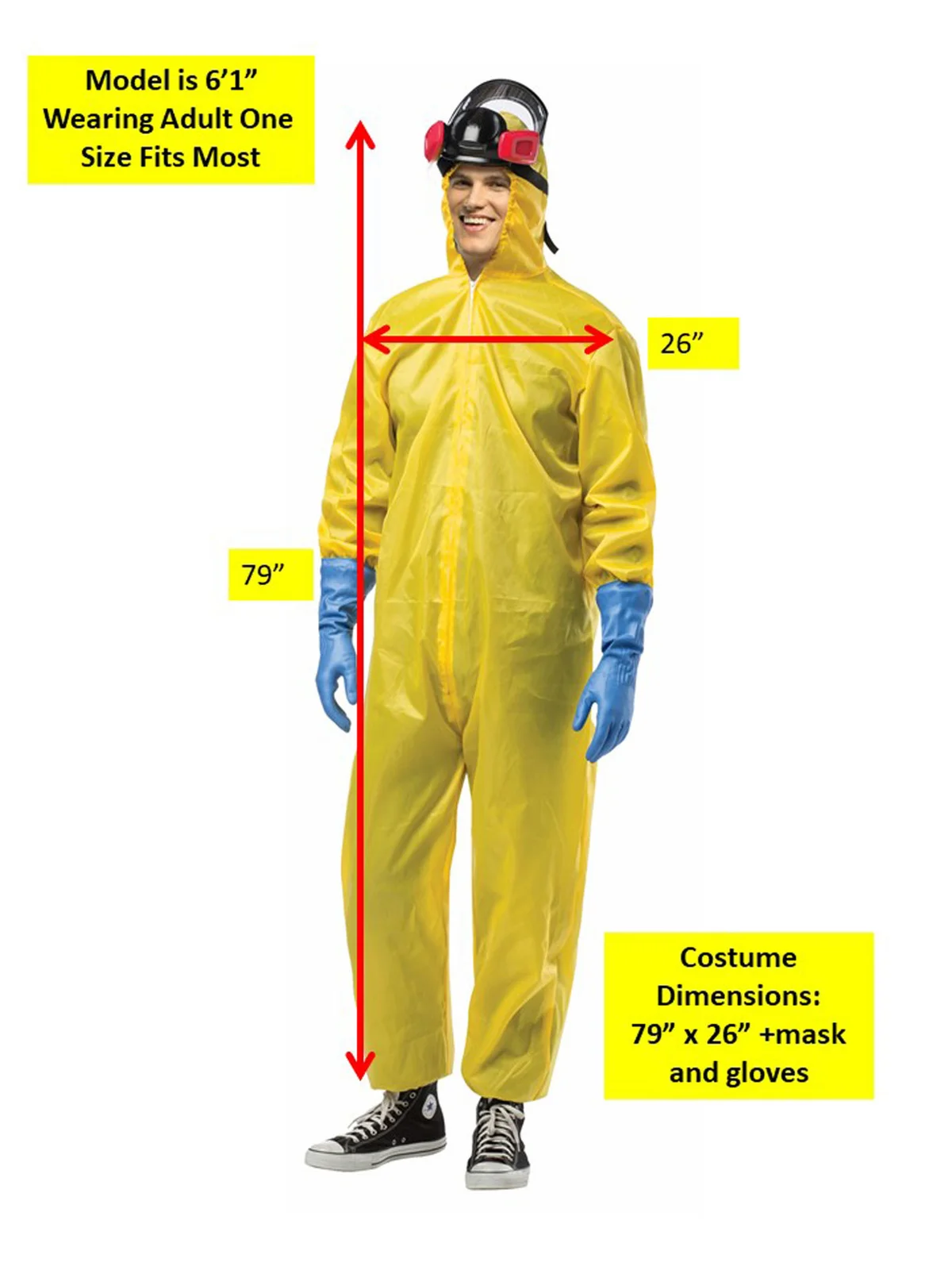 Adults Yellow Hazmat Suit Costume - Breaking Bad