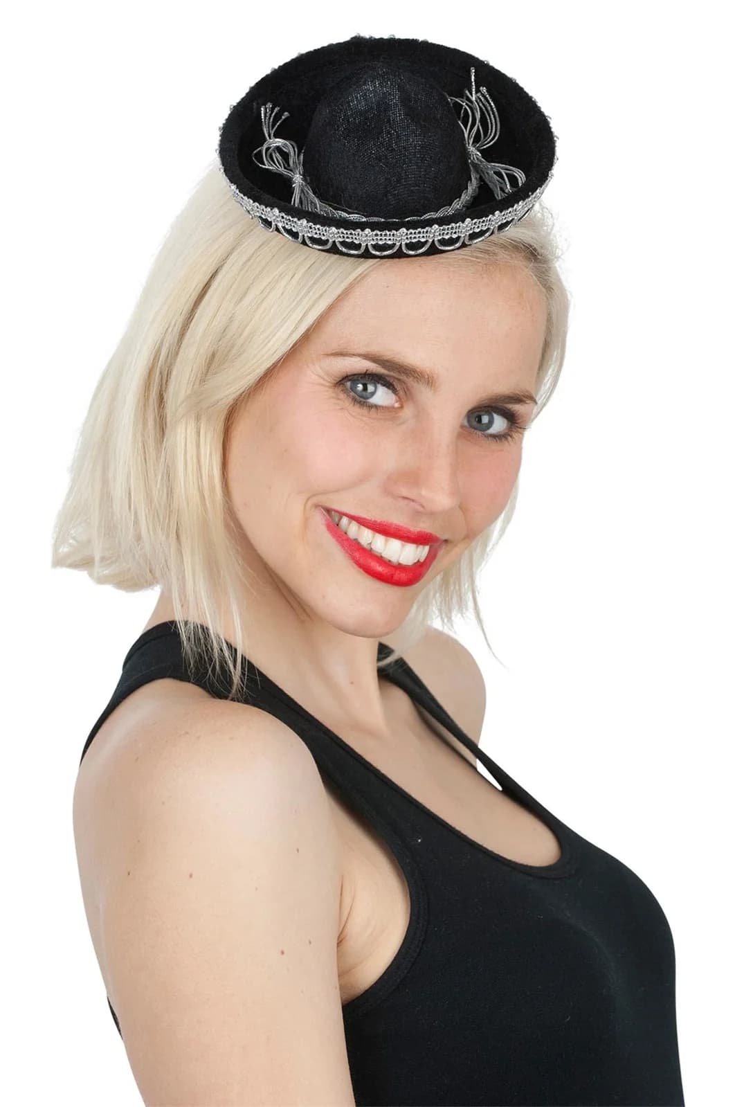 Mini Black Sombrero Fascinator
