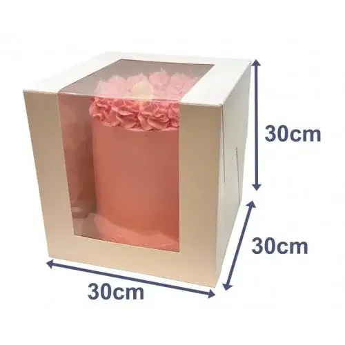 Cake Box - White (30 cm) - Pk 1