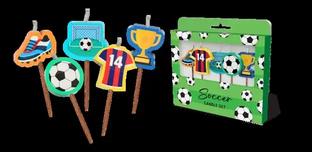Soccer Novelty Candle Pack