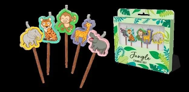 Jungle Novelty Candle Pack - Pk 5
