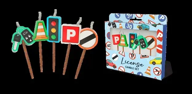 Driving Test Novelty Candle Pack - Pk 5