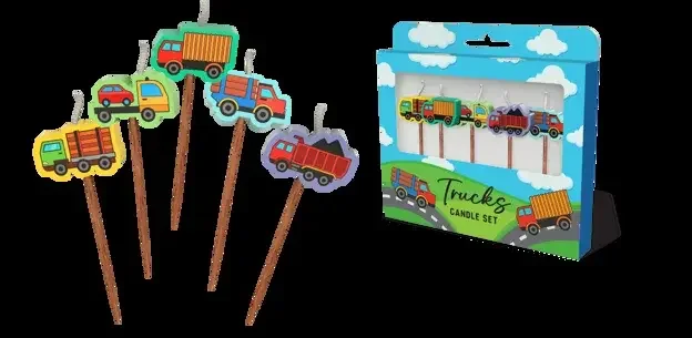 Trucks Novelty Candle Pack - Pk 5