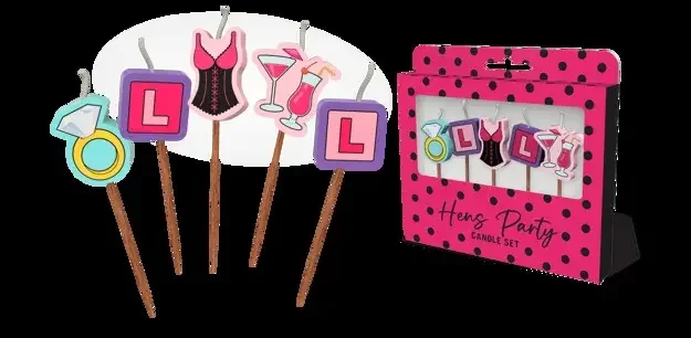 Hens Party Novelty Candle Pack - Pk 5