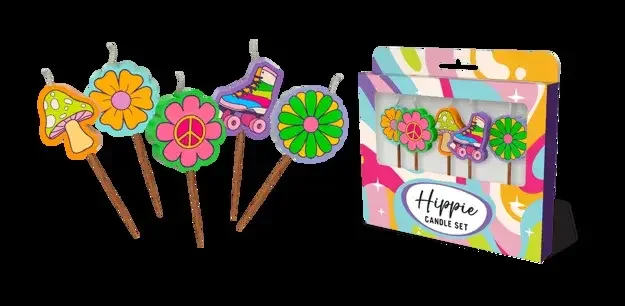 Hippie Novelty Candle Pack - Pk 5