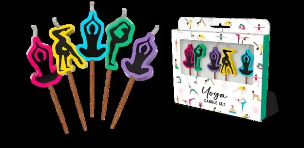 Yoga Novelty Candle Pack - Pk 5