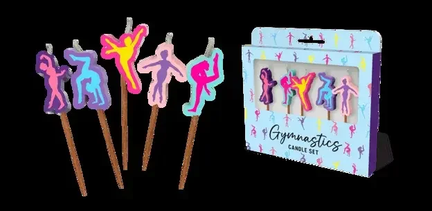 Gymnastics Novelty Candle Pack - Pk 5