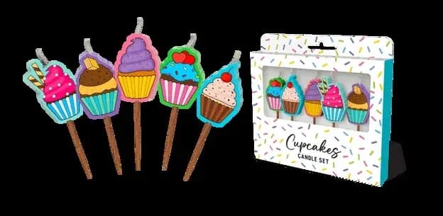 Cupcake Novelty Candle Pack - Pk 5