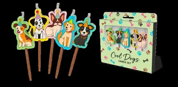 Cool Dogs Novelty Candle Pack - Pk 5