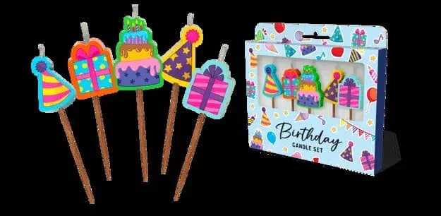 Birthday Novelty Candle Pack - Pk 5