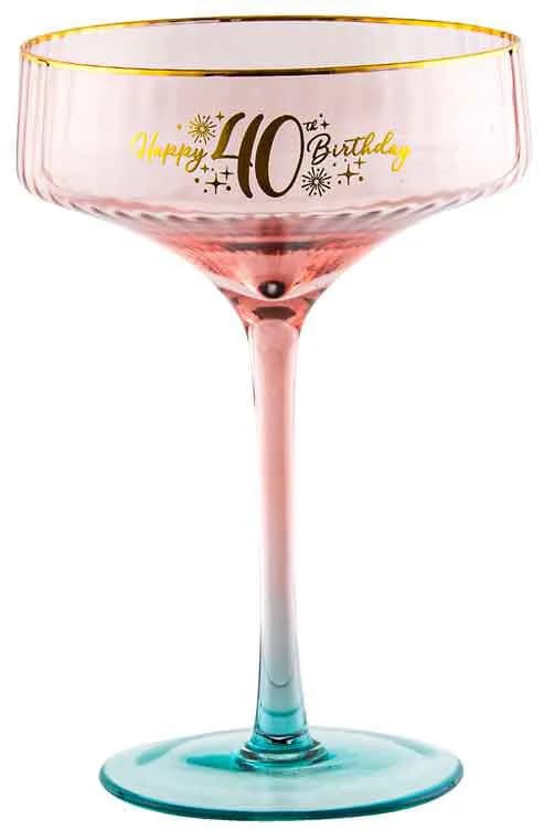 40th Fluted Coupe Glass