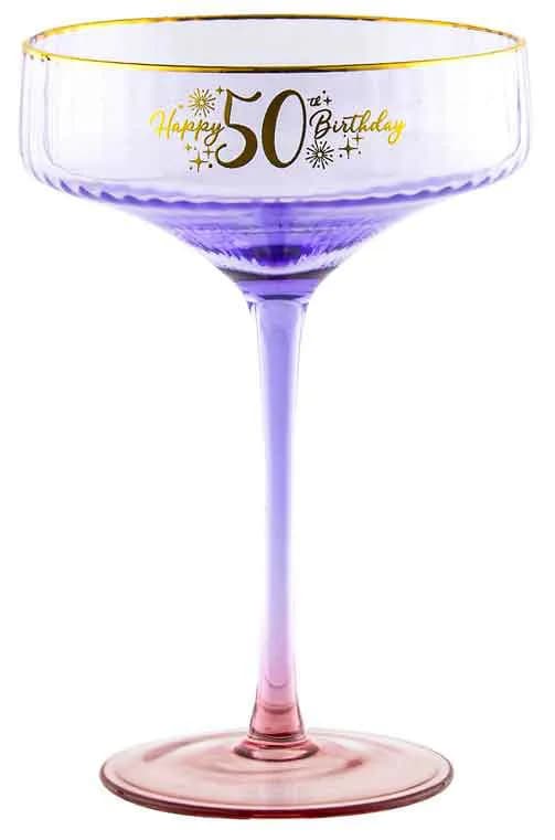 50th Fluted Coupe Glass