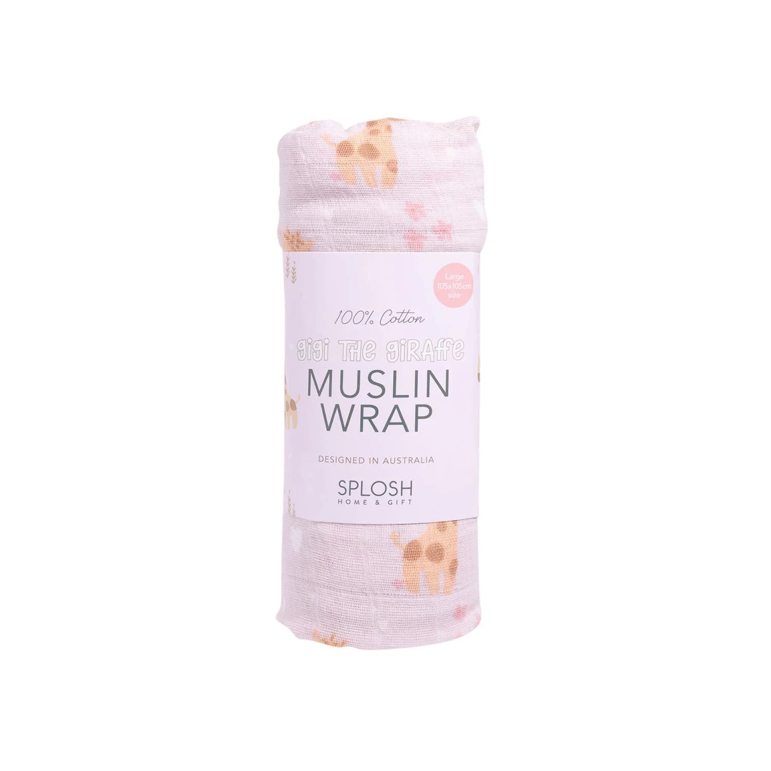 Baby Giraffe Muslin Wrap