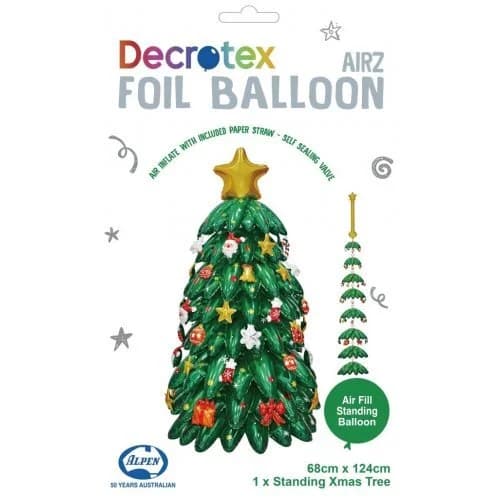 Christmas Tree Standing Foil Balloon (124cm)