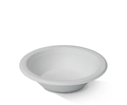 12oz. White Sugarcane Bowls - Pk 50