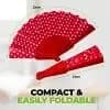 Polka Dot Folding Hand Fan (23cm, Asstd.)