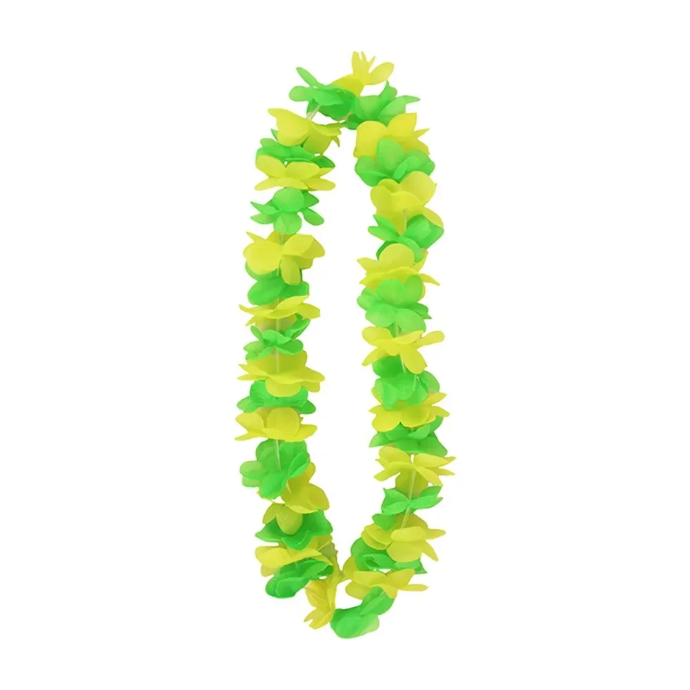 Green & Gold Polyester Lei