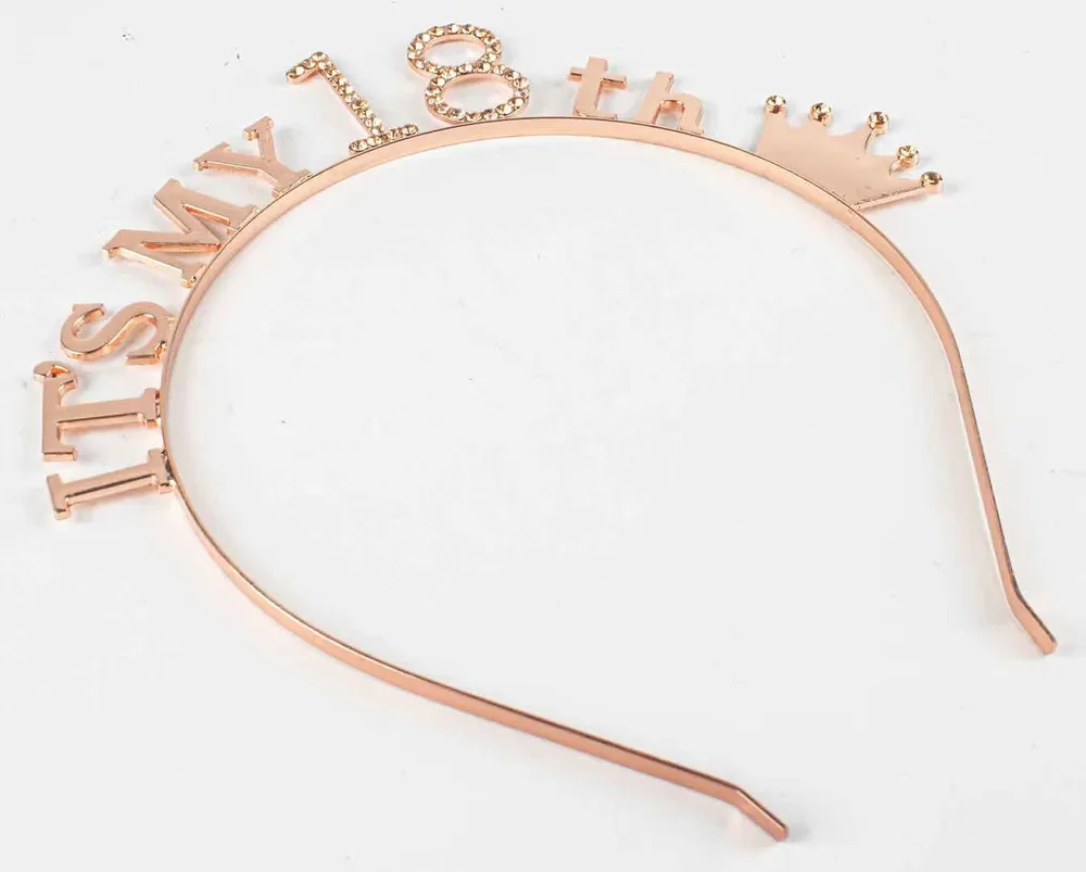 It's My 18th Rose Gold Headband