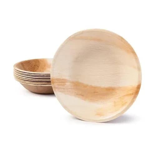 Palm Leaf Round Bowl (15 cm) – Pk 10