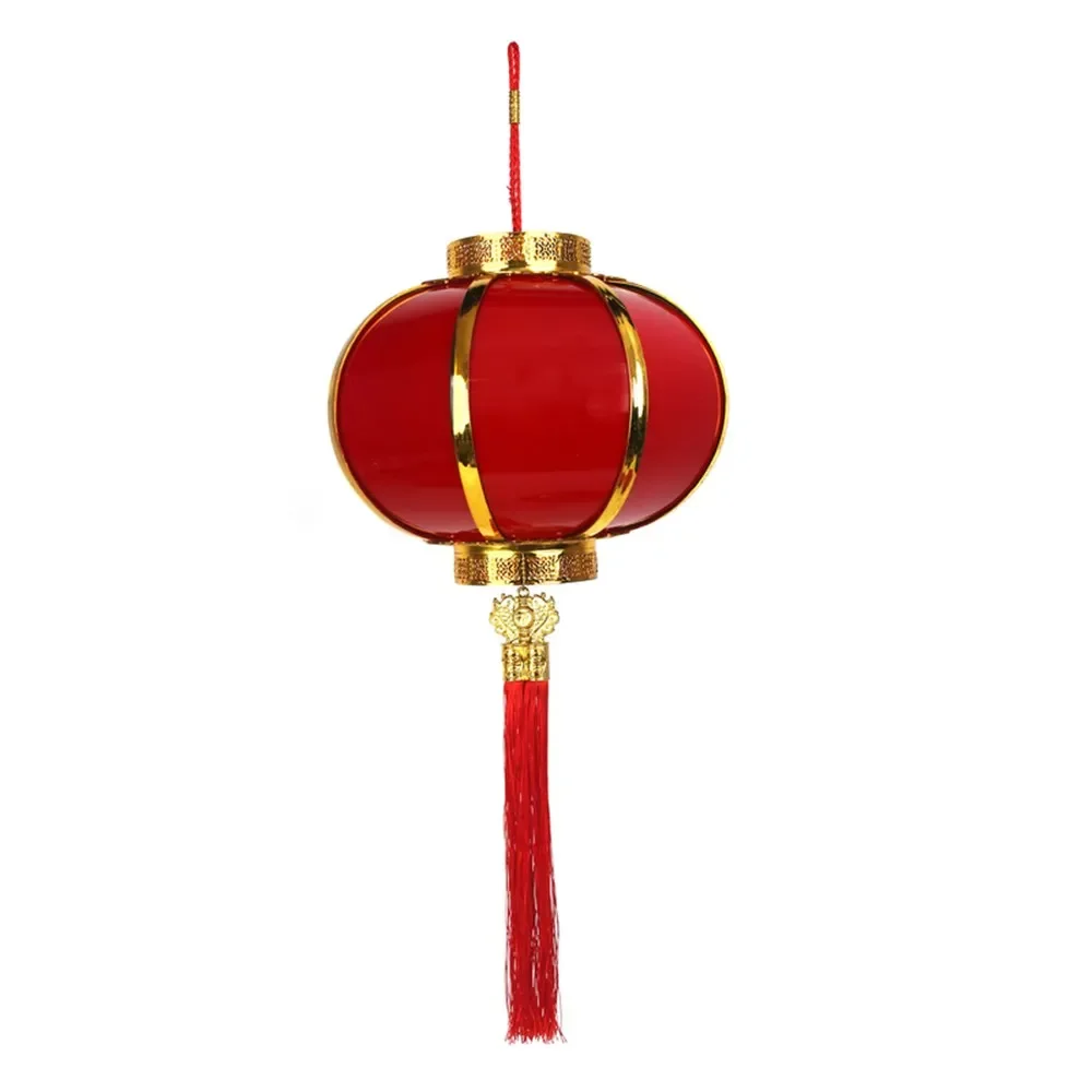 LED Hanging Lantern – Red (30 cm Diameter)