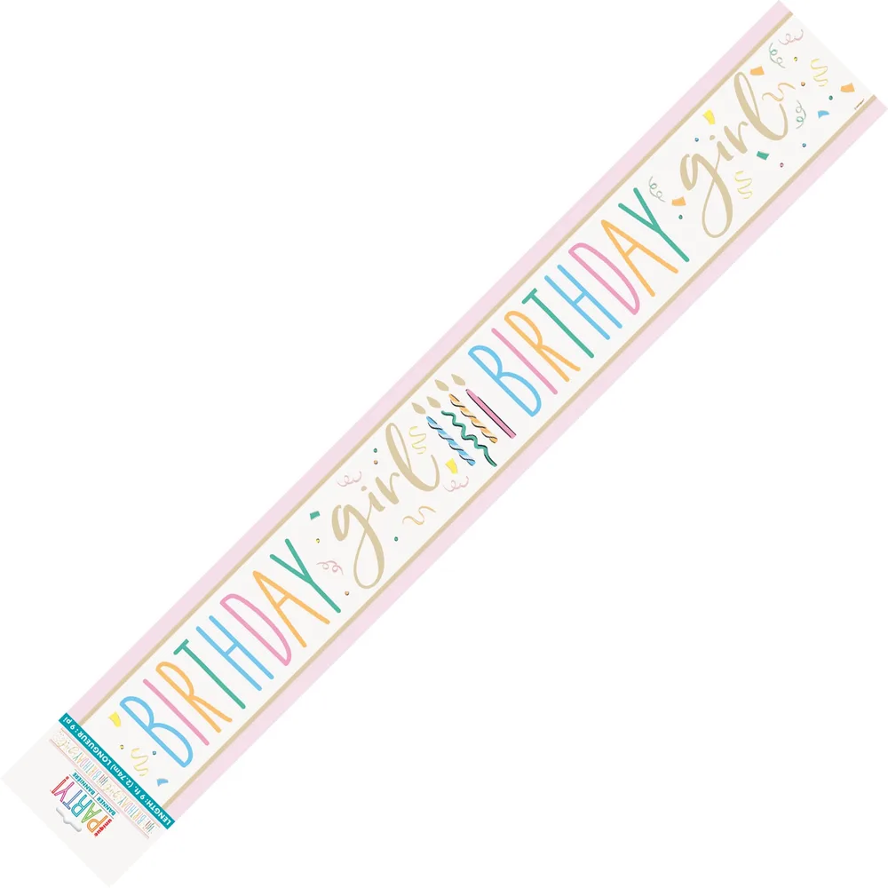 Happy Birthday Girl Banner (9ft)