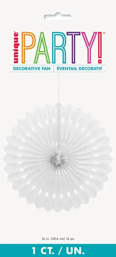 Decorative White Fan (40 cm)