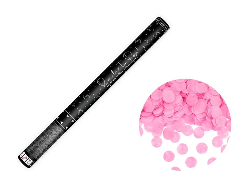 Gender Reveal Pink Confetti Cannon (60cm)