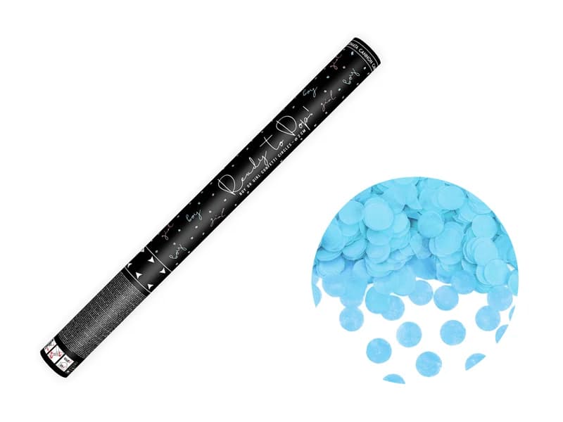 Gender Reveal Blue Confetti Cannon (60cm)
