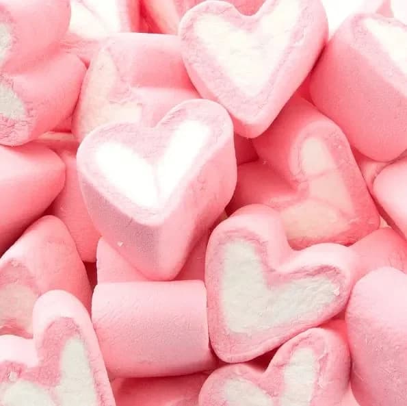 Pink & White Heart Marshmallows (800g)