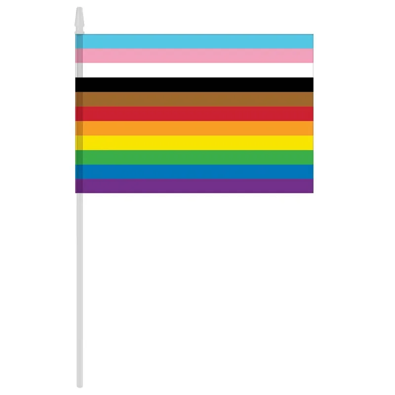 LGBTQ+ Progress Pride Handheld Flag