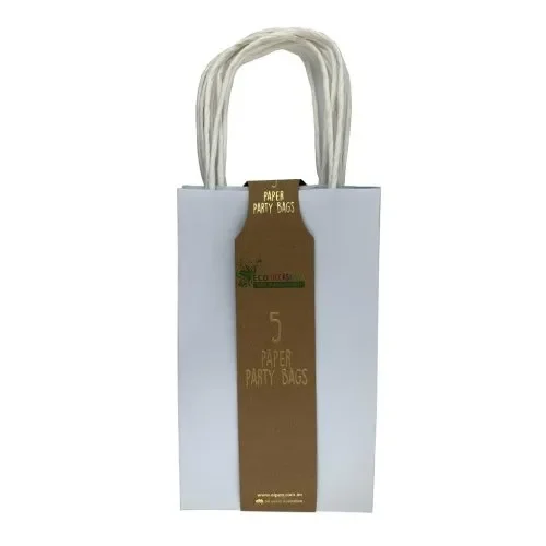 White Paper Party Bags - Pk 5