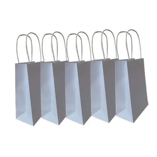 White Paper Party Bags - Pk 5