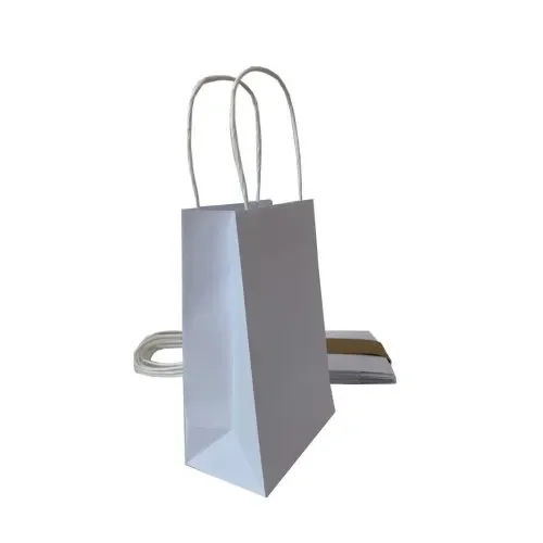 White Paper Party Bags - Pk 5