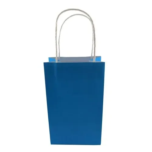 Azure Blue Paper Party Bags - Pk 5