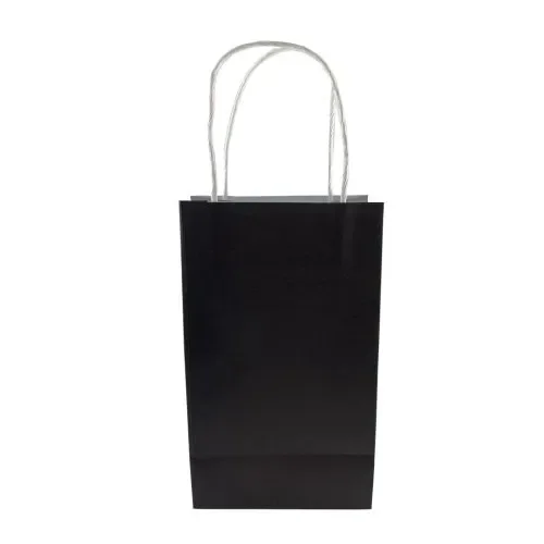 Black Paper Party Bags - Pk 5