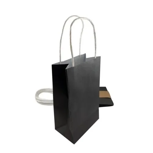 Black Paper Party Bags - Pk 5
