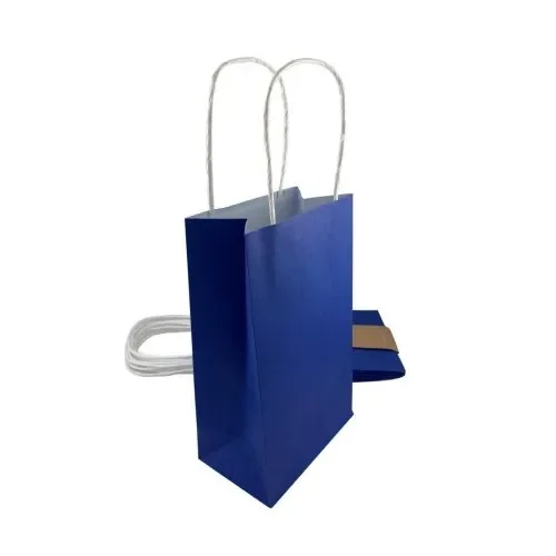 Navy Blue Paper Party Bags - Pk 5