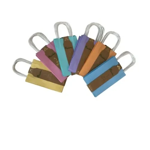 Pastel Pink Paper Party Bags - Pk 5
