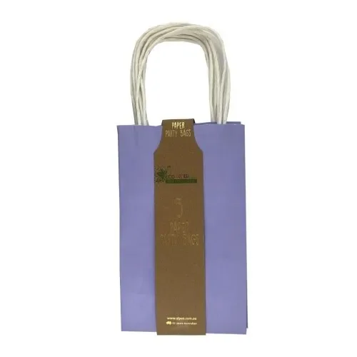 Lavender Paper Party Bags - Pk 5