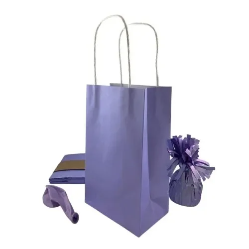 Lavender Paper Party Bags - Pk 5