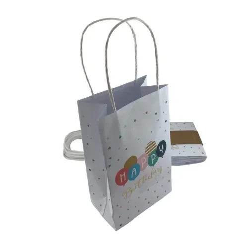 Happy Birthday Paper Party Bags - Pk 5