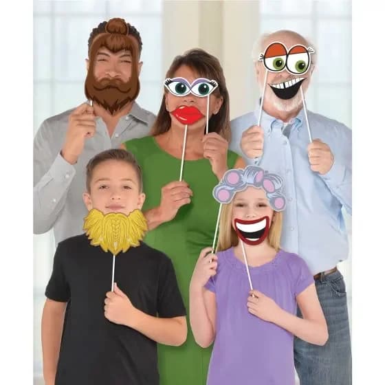 Photo Booth Photo Props Hair & Eyes 13 Pack