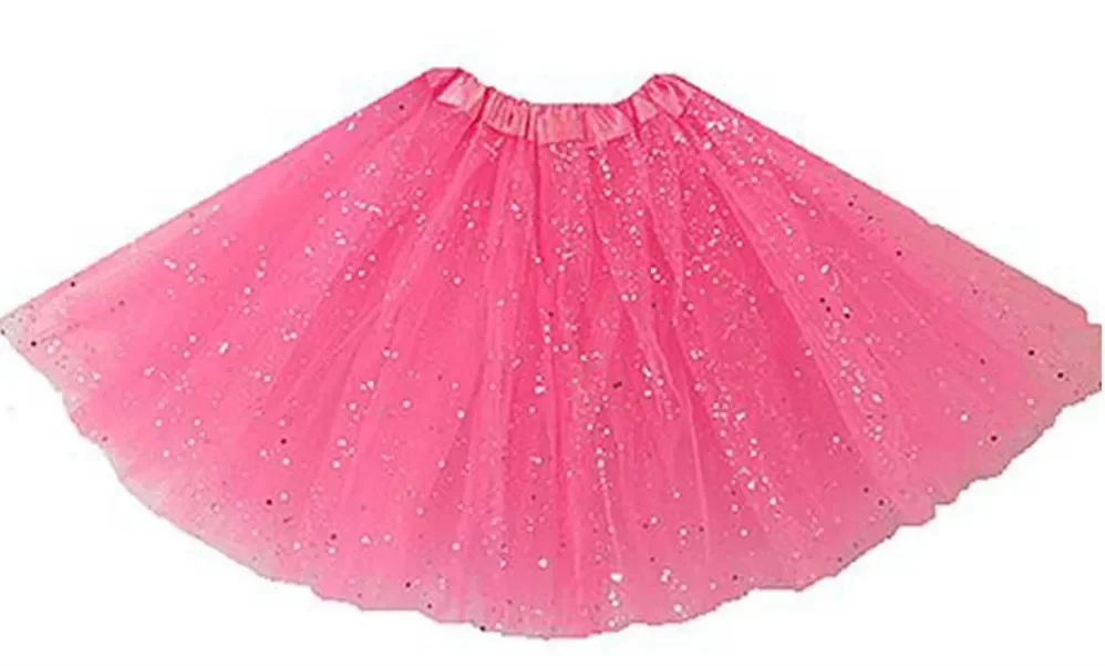 Pink Glitter Tutu (40 cm, 4 Layers)