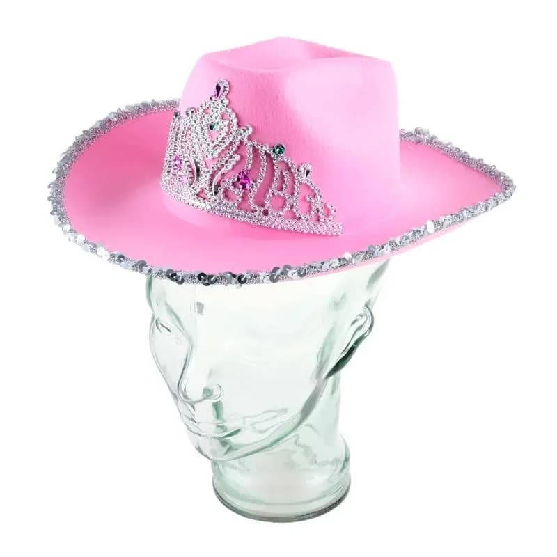 Children's Cowgirl Hat with Tiara - Assorted Colors