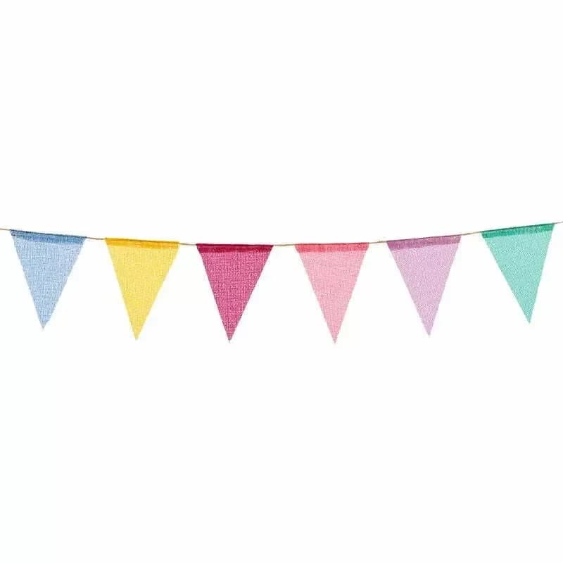 Multicolors Linen Pennant Banner