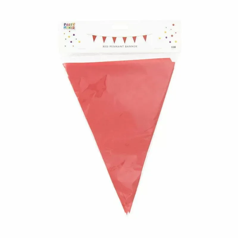 Red Pennant Bunting Banner